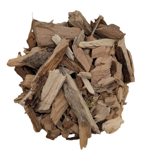Bag of dried beech hardwood chips natural substrate material for bioactive terrariums and isopod enclosures